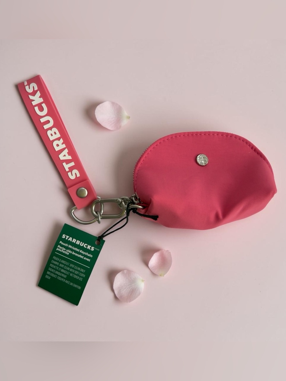 Starbucks Pink Drink Clips and Pink Wristlet - Picture 2 of 6